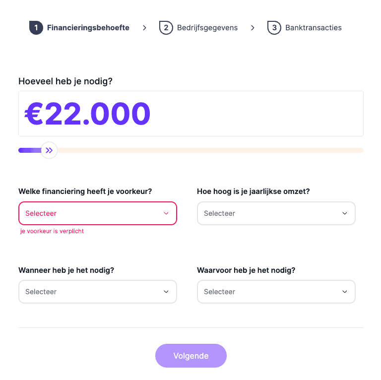 Bridgefund aanvragen