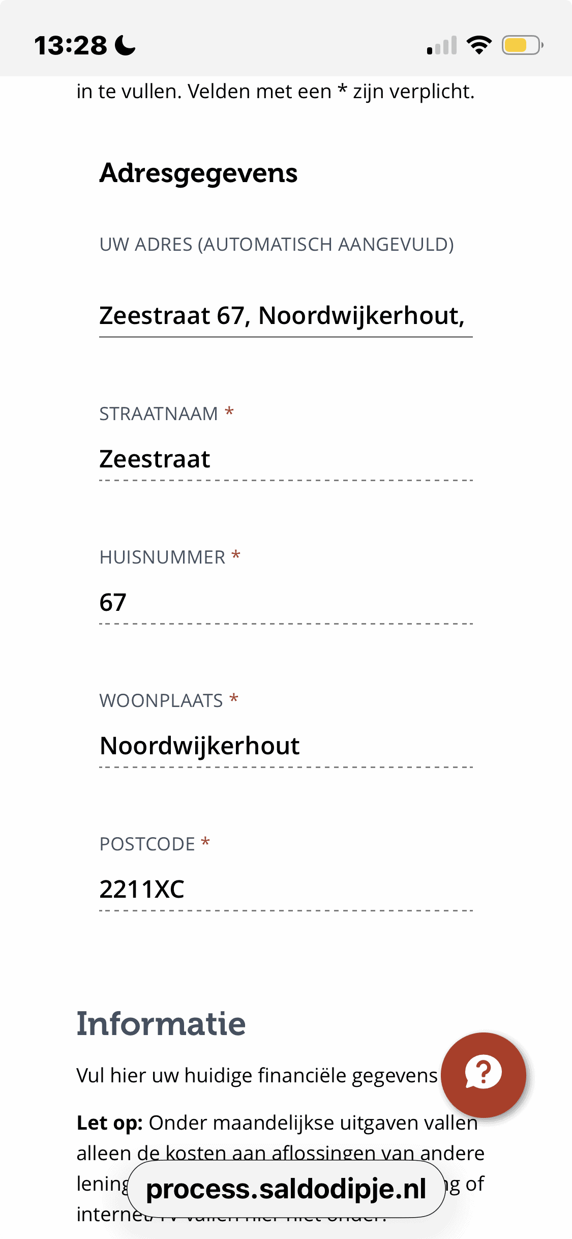 Stap 3 Adresgegevens