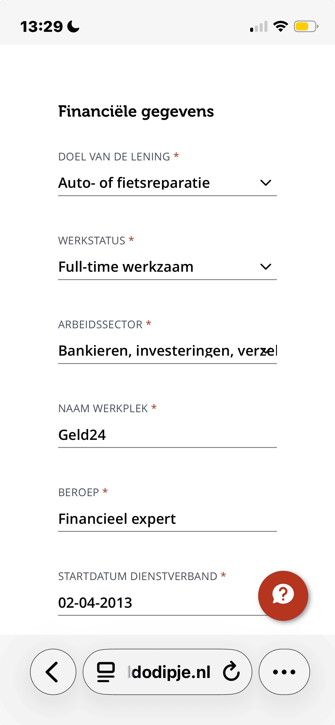 Stap 4 Financiële gegevens